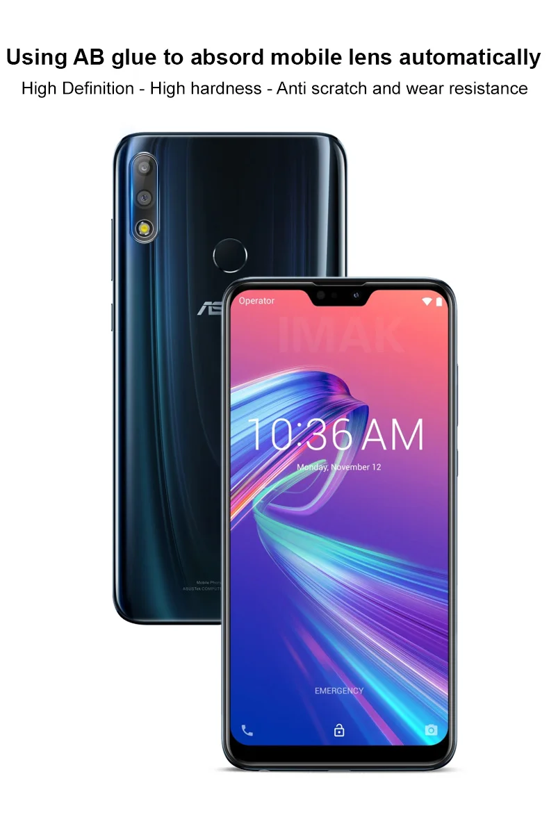 Imak 2 шт./упак. износостойкая защита для объектива камеры протектор для Asus Zenfone Max M2 ZB633KL/Max Pro M2 ZB631KL