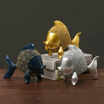 

CREATIVE HOME FURNISHINGS NEW MODERN TV CABINET CRAFTS HOME DECORATION, LIVING ROOM DECORATION, CREATIVE FISH DECORATION