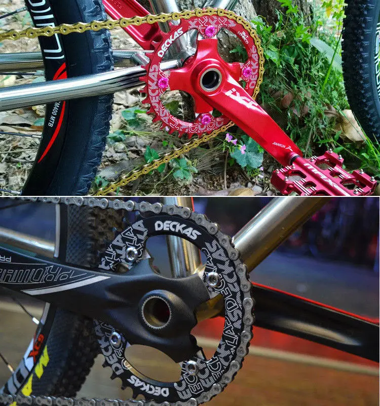 DECKAS Chainring 96BCD-S Narrow Wide MTB Chain Ring MTB Road Bicycle RoundOval Chainwheel 32-38T Fit SHIMANO XTR,XT,SLX (8)