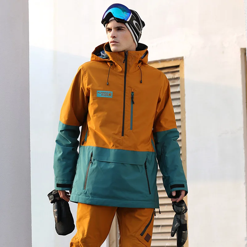 RUNNING RIVER Brand Men Snowboarding Hoodie High Quality Hooded outdoor Sports ski Snowboard Jacket 4 Colors 4 Sizes 0456