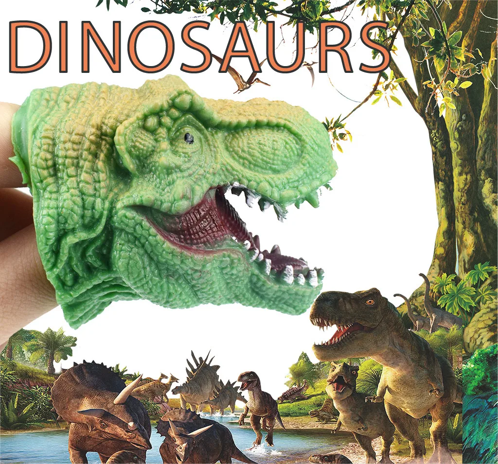 T-Rex зеленые Ручные куклы, ролевые игры, Реалистичная голова динозавра, перчатки, игрушки, рождественские подарки