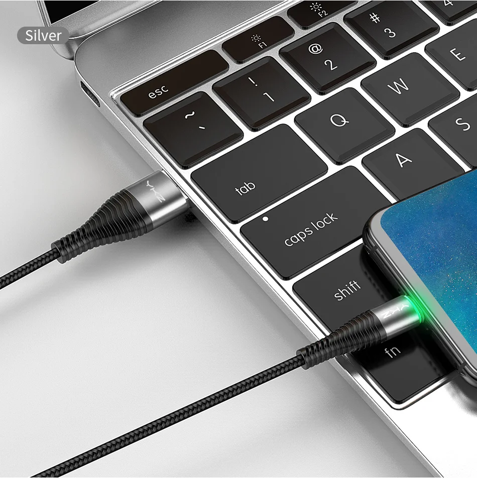 YKZ светодиодный usb type-C кабель 3 А Быстрая зарядка USB C кабель для samsung S10 Xiaomi mi9 HUAWEI USBC type-c кабель для передачи данных USB-C зарядное устройство 1,8 м