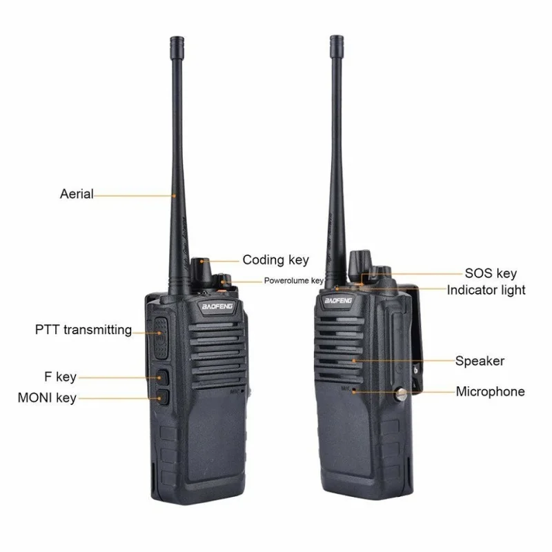 2 шт. Baofeng Водонепроницаемый BF-9700 IP67 иди и болтай Walkie Talkie “иди и 7 Вт 2800 мАч UHF радио Амадор BF 9700 Walkie-Talkie BF9700 Woki токи удобный Talky