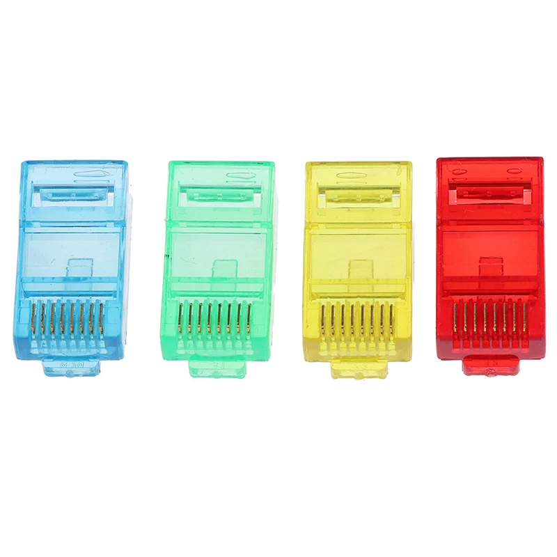 100PCS RJ45 Ethernet Cables Module Plug Network Connector RJ-45 Crystal Heads