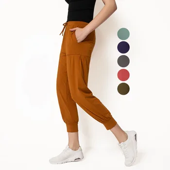 

Summer thin fast-drying sports pants women loose toe running fitness toe high waist lady pants