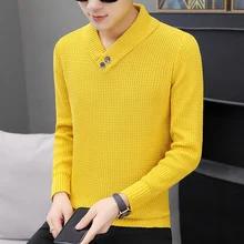 Весной для мужчин свитер с треугольным вырезом Молодежные трикотаж render модные cultivate one's morality