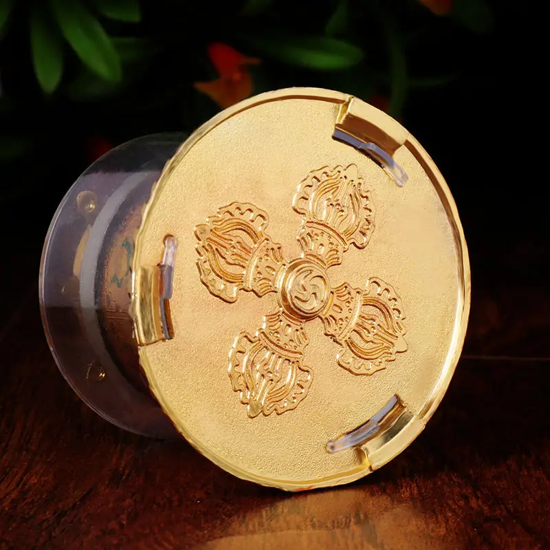 New Tibetan Tibet Buddhist 8 Cimelia Symbols Finger Prayer Wheel Amulet Statue 6