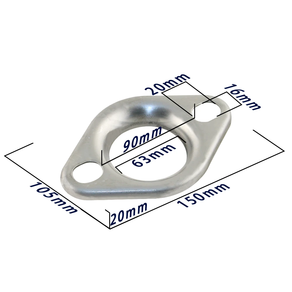 1 Set Collector Flange Donut 2 Inch 2.5 Inch 3 Exhaust Gasket Header Stainless Steel Universal Car Accessories