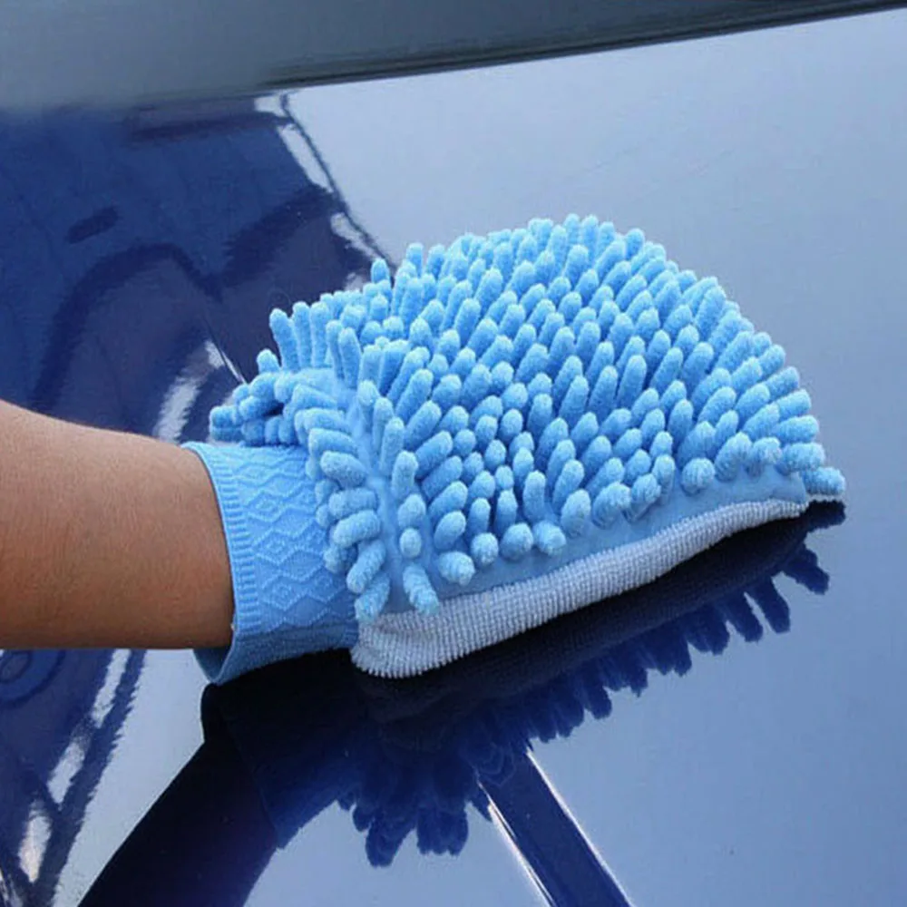 Super Chenille Microfiber Car Kitchen Household Wash Cleaning Glove Cloth Mitt 