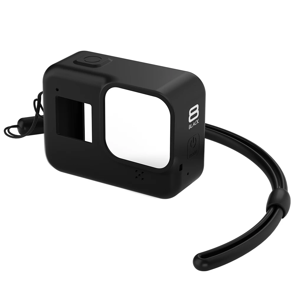 Силиконовый чехол для GoPro Hero 8, защитный силиконовый чехол, чехол для GoPro Hero 8, черный, аксессуары для экшн-камеры