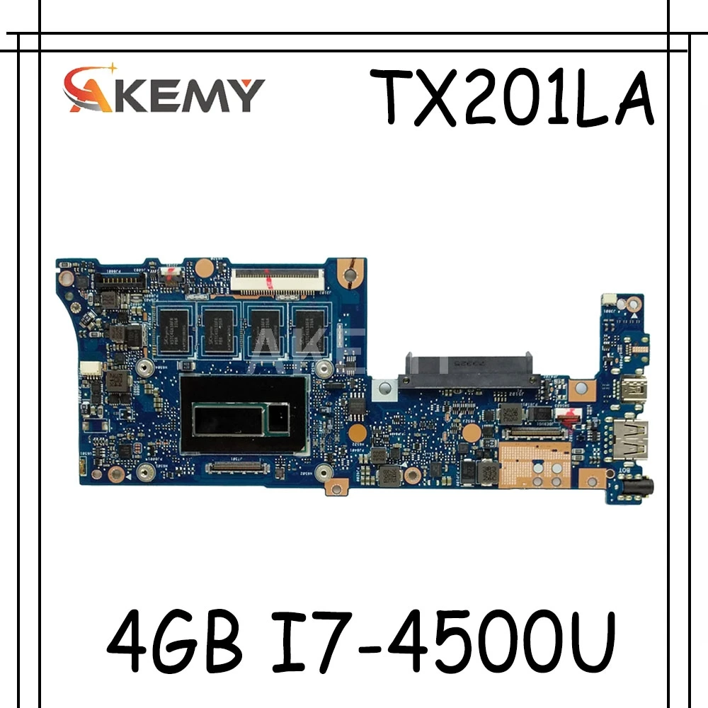 Akemy TX201LA материнская плата для ноутбука For Asus TX201L TX201 тестовая оригинальная с 4G RAM I7
