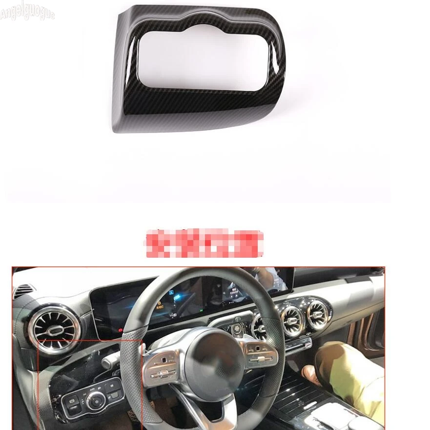 ABS Carbon fiber styling For Mercedes Benz A class W177 2019-21 Car Interior Headlight switch adjustment button frame trim cover