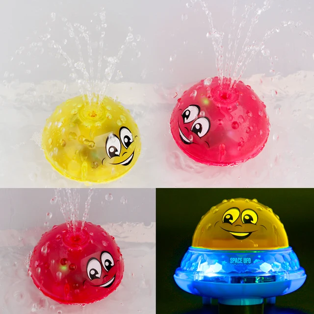 Funny Baby Bath Toys Spray Water Sprinkler Ball Light Rotate With Shower Pool Kids Toy Swimming LED Light Toys Water Games 4