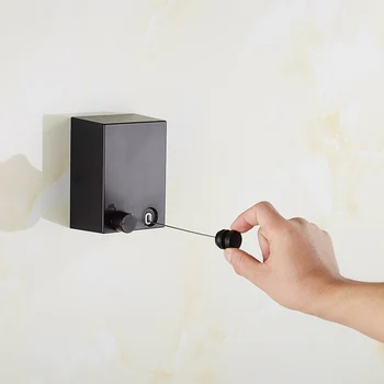 

Hot Retractable Indoor Clothes Wall Hanger Magic Drying Rack Balcony Bathroom Invisible Clothesline