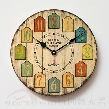 

Creative Vintage Wall Clock Kitchen Silent Simple Wall Watches Creative Large Reloj De Pared Moderno Home Decoration AC50ZB