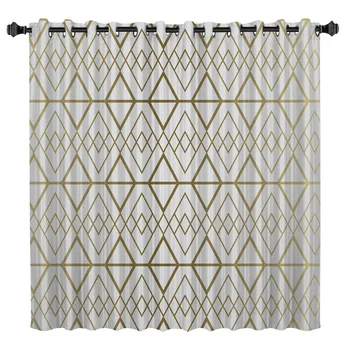 

Modern Geometry Window Curtains Dark Bathroom Curtains Bedroom Outdoor Kids Swag Window Treatment Hardware Sets Window Treatment