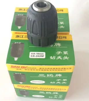 

3/8-24UNF 0.8-10MM Keyless Drill Chuck Clip With 1/4'' Hex Shank Rod Chuck Adapter 40mm/1.57'' Hex Chuck Adapter