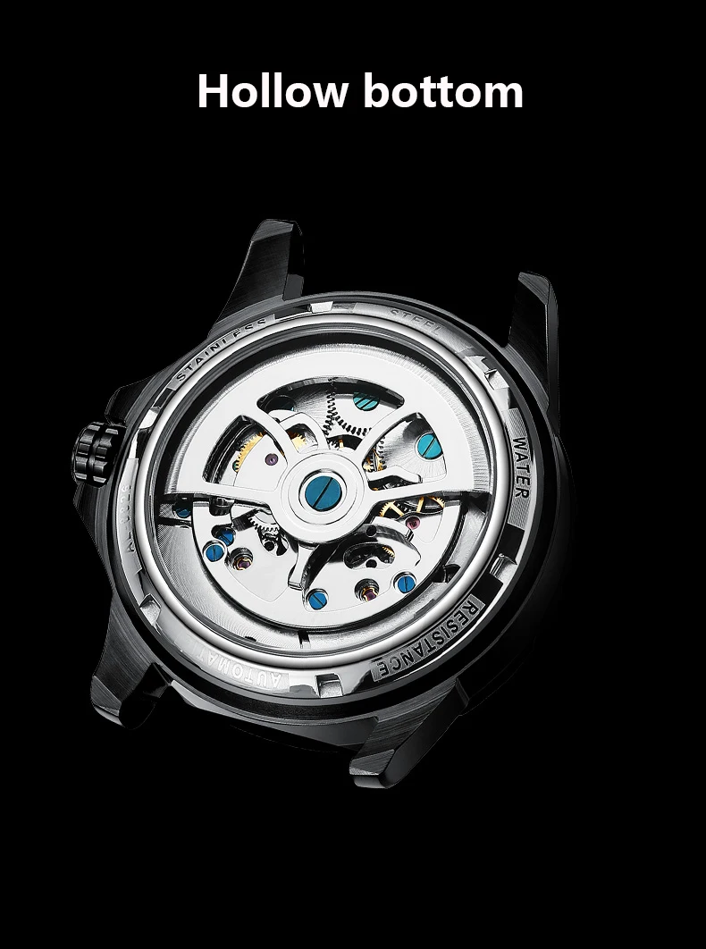 AILANG new double flywheel men's watch top luxury brand fashion automatic mechanical waterproof sports watch male