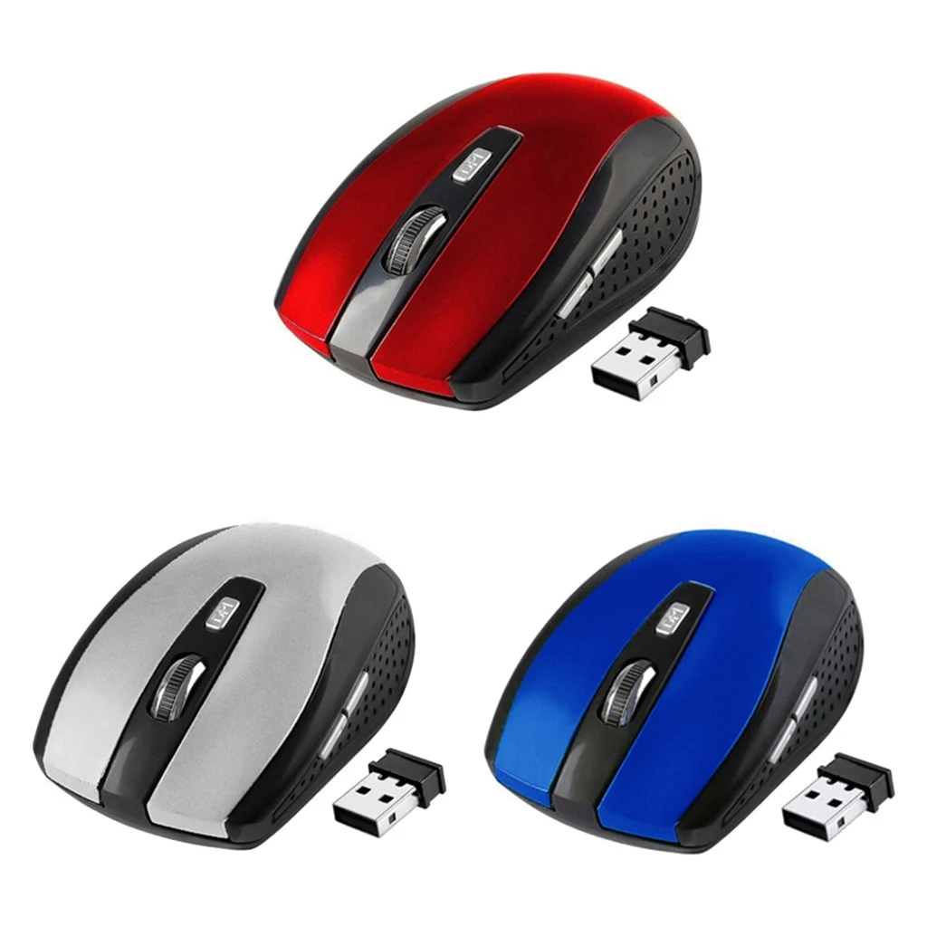 Computer Laptop Desktop PC USB2.0 Wireless Mouse 2.4 GHZ Mini Mice with 6buttons Optical Mice for PC