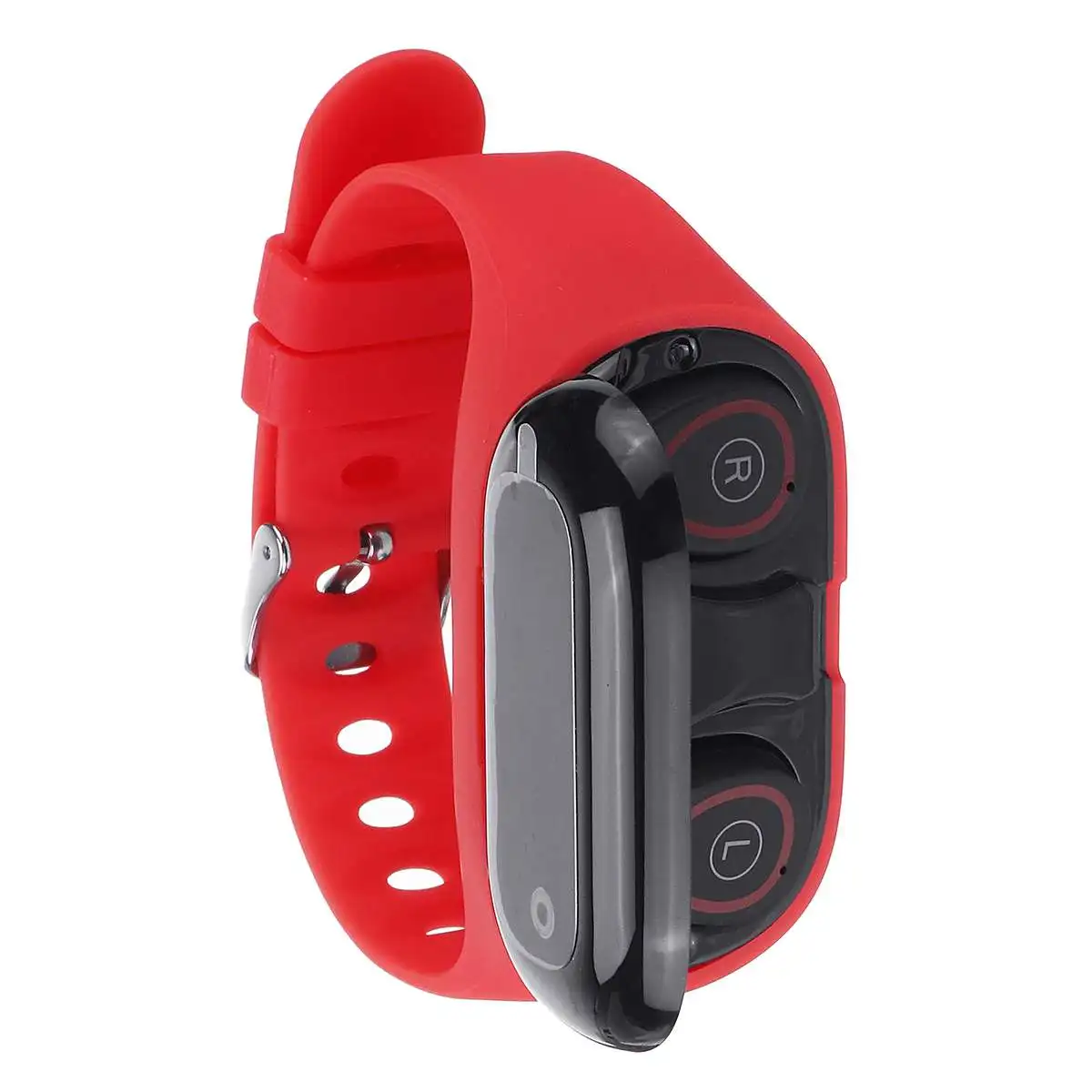 Красный 2 в 1 BT bluetooth 5,0 беспроводные Смарт-часы с наушниками, водонепроницаемые, счетчик шагов, спортивный фитнес-браслет, умные часы, Android IOS - Цвет: Красный