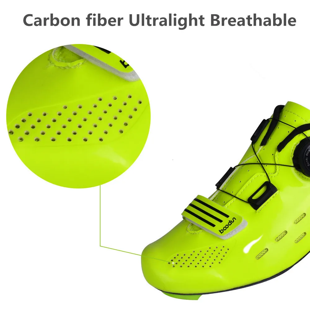 Road Bike Bicycle Shoes Professional Competition Grade Carbon Fiber Cycling Lock Shoe Ultralight Breathable Non-slip Zapatillas