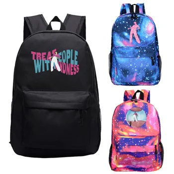 

Mochila Harry Styles Backpack Woman Treat People with Kindness School Bag Boy Girl Bookbag Travel Fine Line Backpack Schoolbag