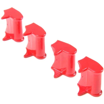 

4Pcs Car Interior Center Red Control Navigation GPS Button Knob Cover Trim Decoration Cap for Ford Mustang 2015-2017