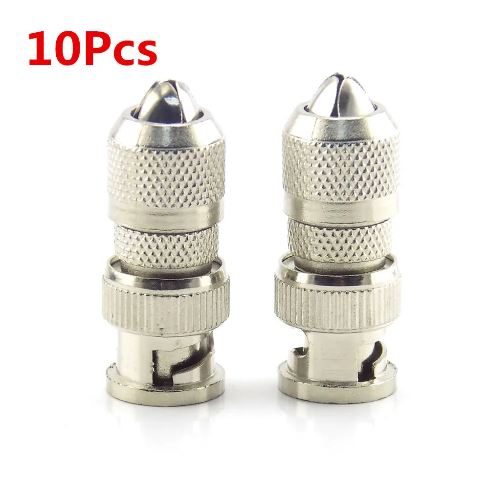 

10pcs BNC Male Connector Coax cable adapter plug for CCTV Camera Security System Surveillance System BNC Connector Adapter K15