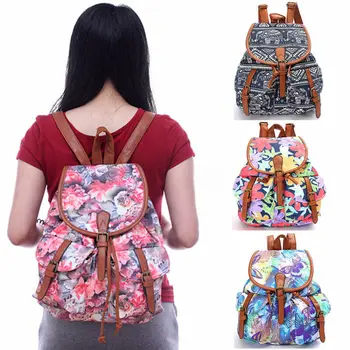 

Women Girl School Backpack Shoulder Bookbag Rucksack Satchel Travel Bag Printing Fashion Leisure