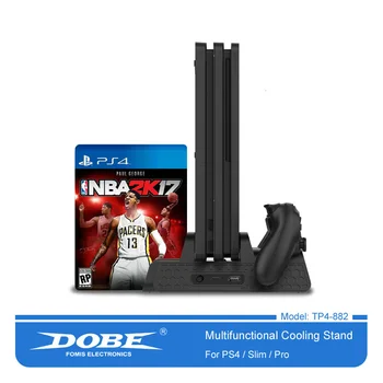 

PS4/PS4 Slim/PS4 PRO Vertical Stand with Cooling Fan Cooler Dual Controller Charger Charging Station for SONY Playstation 4