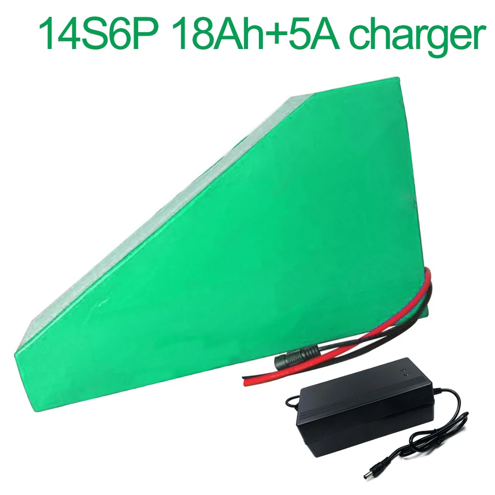 

With 5A charger 52V 18Ah 14S6P 18650 Li-ion Battery Pack E-Bike Ebike electric bicycle 235*215*180*70*70*50mm