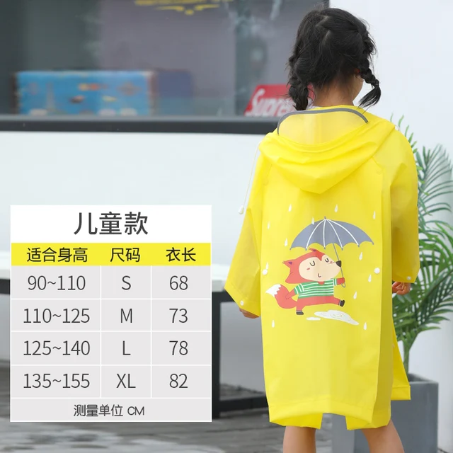 impermeable para niños, Poncho de lluvia para niños, chaqueta con posición de mochila|Impermeables| - AliExpress