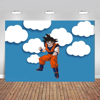 

Blue Backdrop Cloud Anime Dragon Ball Background for Photo Studio Photophone Photozone Background for Camera Photo Wallpaper