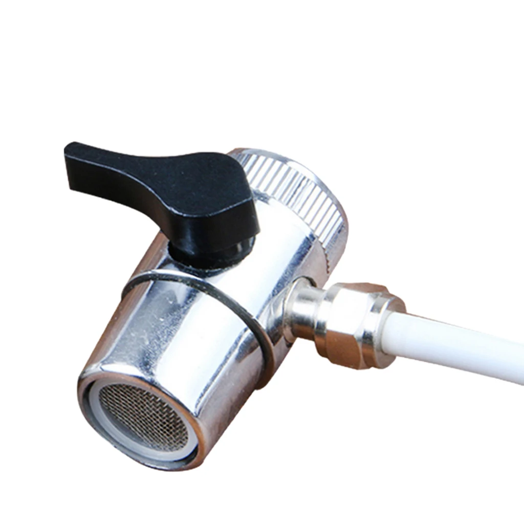 Valve Adapter Brass for Toilet Valve with Shut off-3 Way Tee Water Diverter