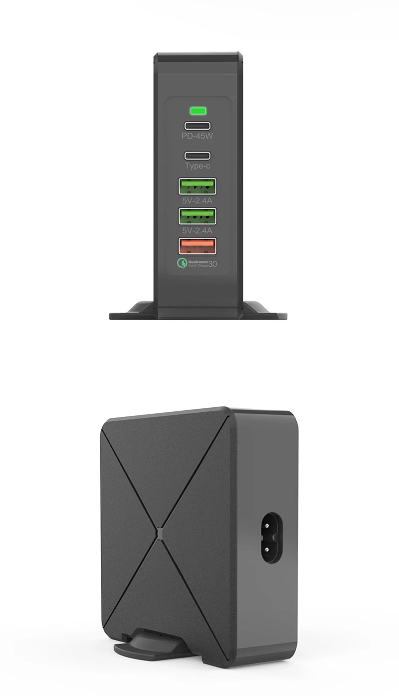 20 шт./лот BRSUANG 75 Вт Quick Charge 3,0 type C USB PD адаптер питания для смартфонов и ноутбуков для iPad Pro Surface Pro huawei samsung