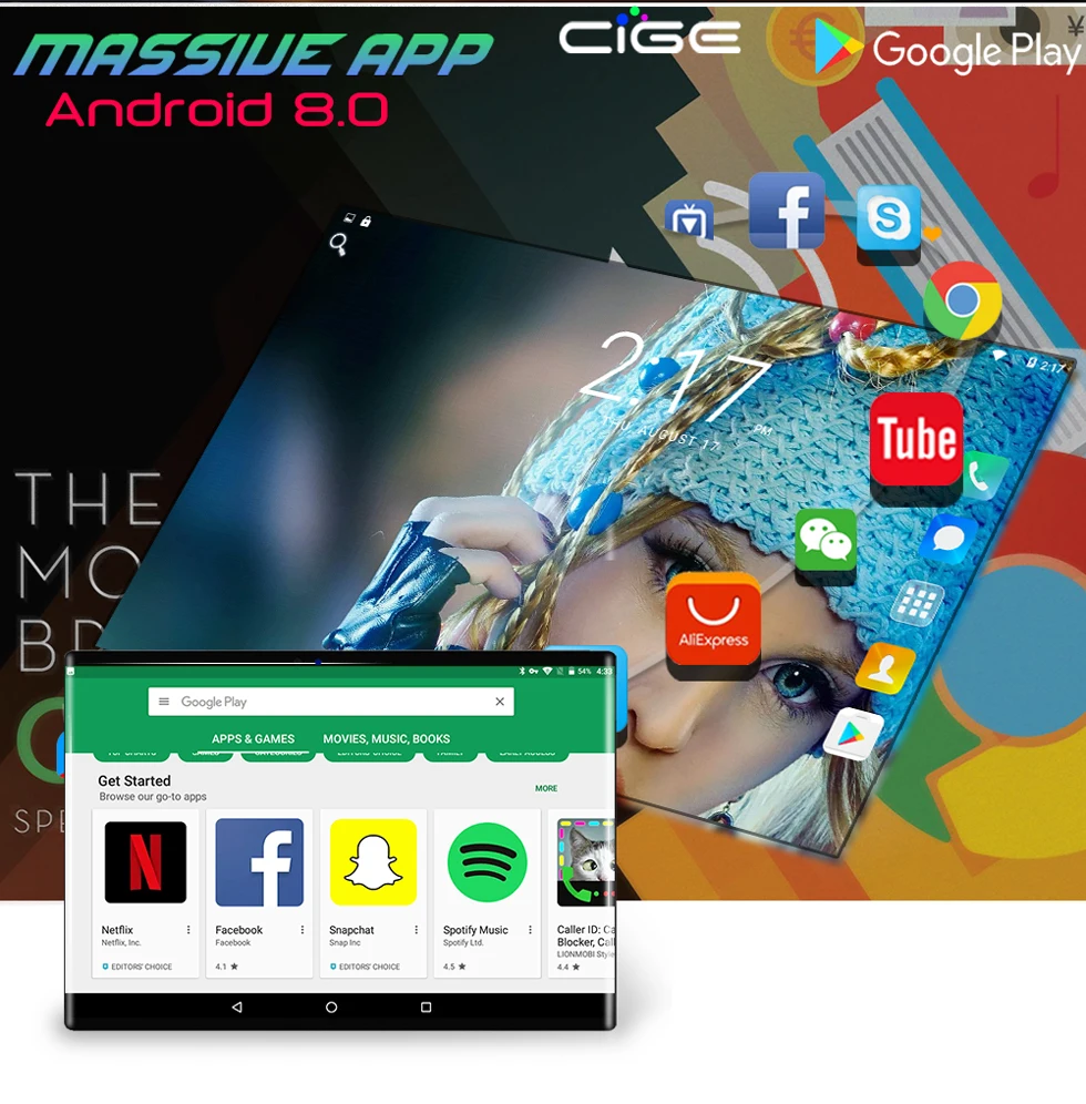 Новый 10,1 дюймовый Android 8,0 Восьмиядерный планшет с двумя слотами для sim-карт Разблокирован 6G Телефонный звонок фаблет 4 Гб ОЗУ 64 Гб ПЗУ gps