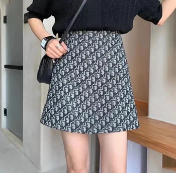 

2020 new retro color high and thin skirts fashionable temperament package hip a-line skirt