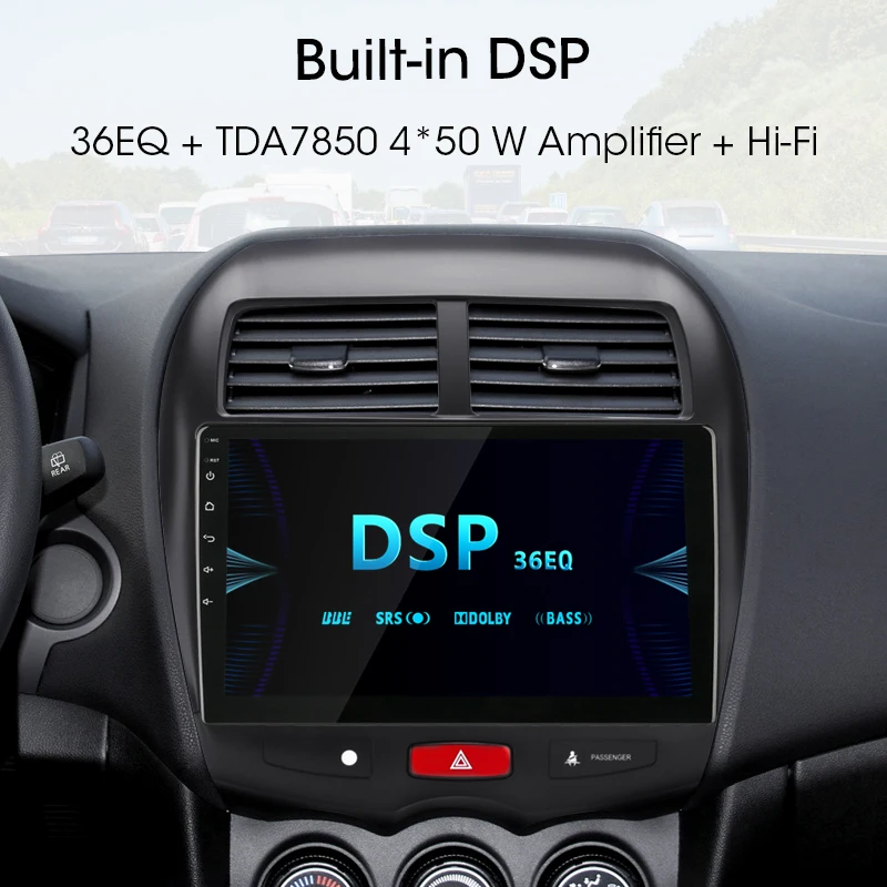 Jansite 1" 2G+ 32G Автомагнитола для Mitsubishi ASX 2010- RDS Wifi gps Android сенсорный экран мультимедийные видеоплееры с рамкой