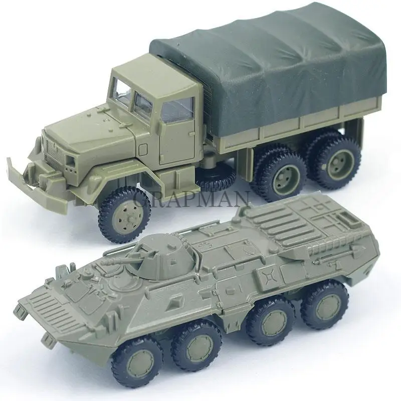 1//72 Military Vehicle Model Puzzles Building Soldier Car BTR-80 Armored Carrier