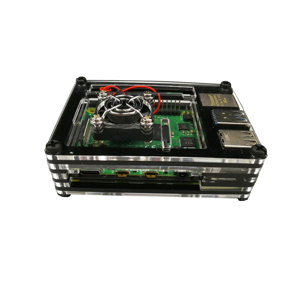 Для Raspberry Pi 4 Чехол акриловый 9 слоев корпус многоцветная Крышка корпуса для Raspberri Pi 4 Модель B