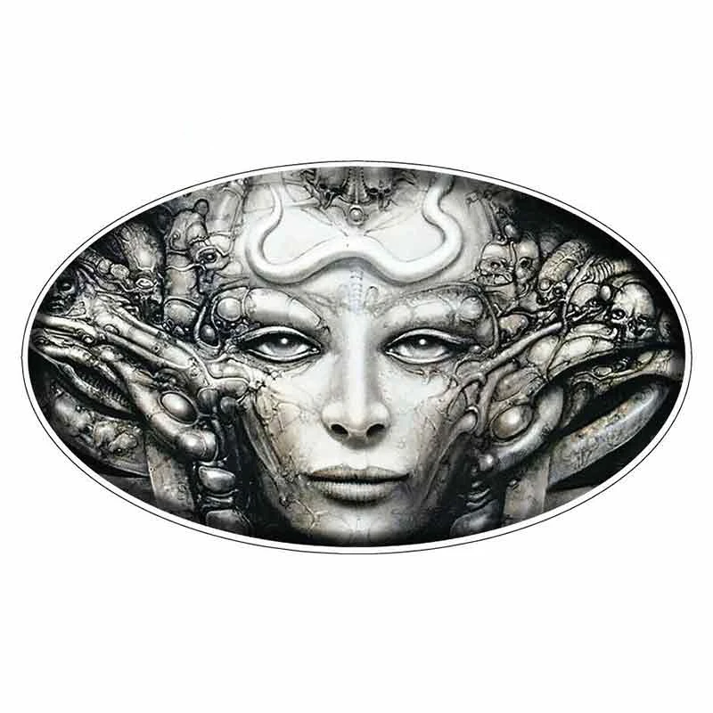 

SZWL Personality Car Sticker Waterproof Automobile Accessories for Hr Giger Rave Artwork Vinyl JDM Anime Comic Decal,13cm*7cm