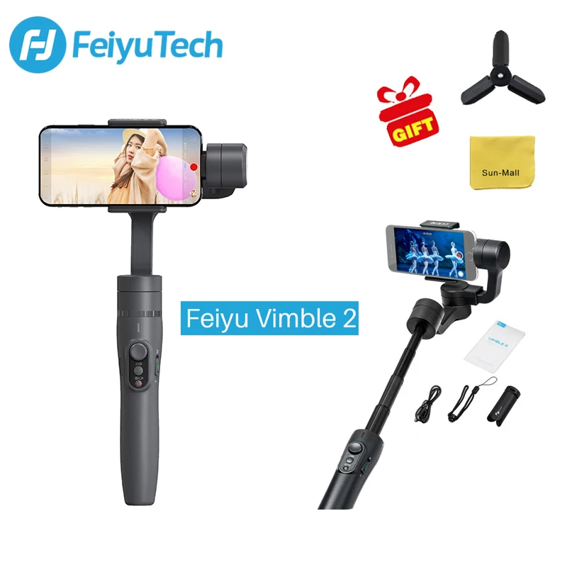 UK Stock FeiyuTech Vimble 2 3-Axis Handheld Gimbal Stabilizer for iPhone X 8 7 Plus Samsung Galaxy 