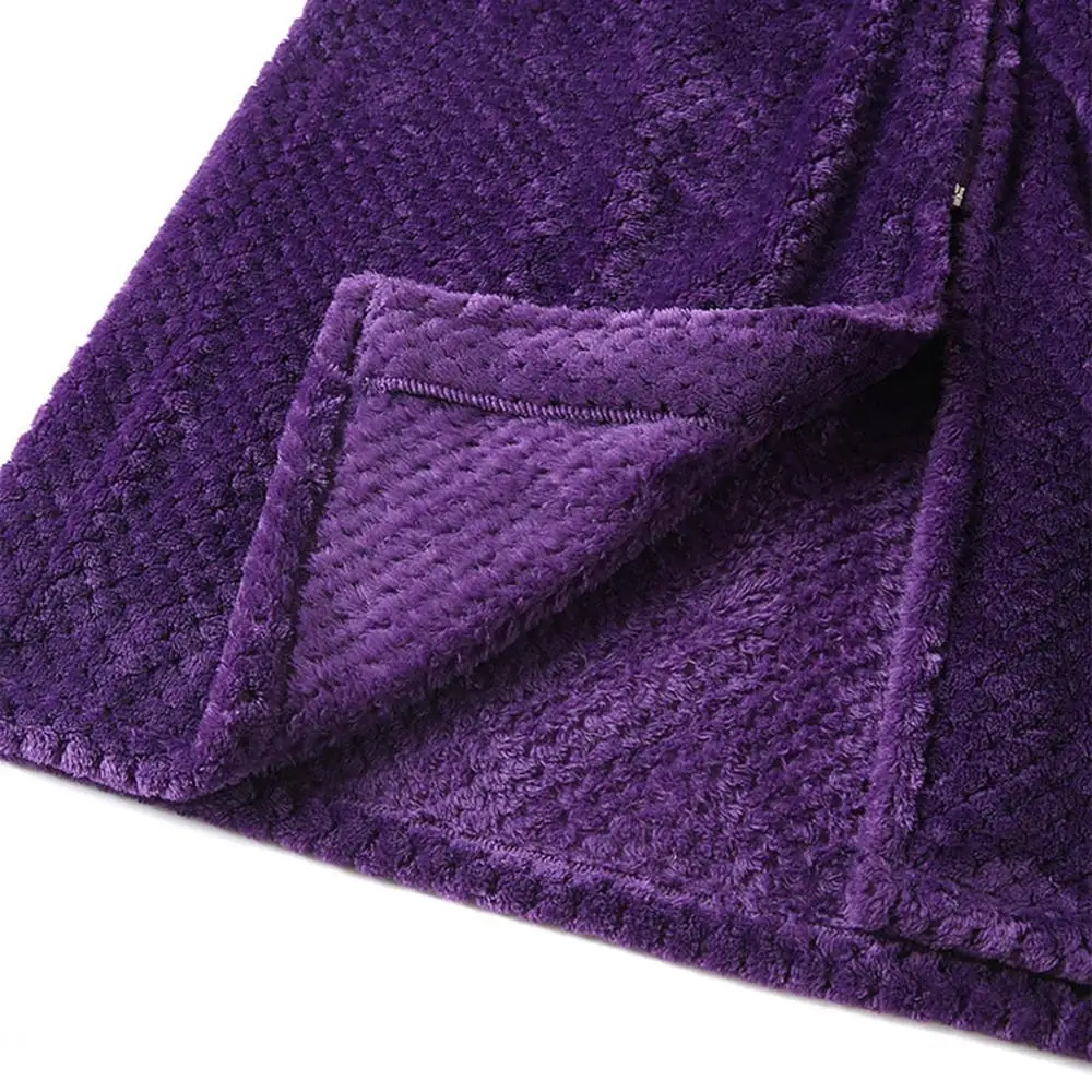 Зимнее женское цельное платье халат флисовый Дамский галстук из мягкой ткани