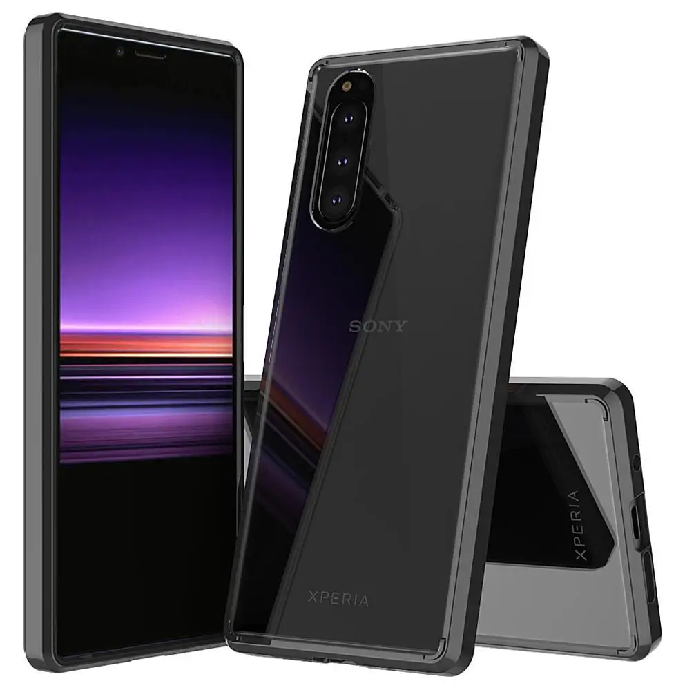 Для sony Xperia 5 Чехол Xperia5 Кристальный Гибридный Бампер Прозрачный чехол для телефона для sony Xperia 1 чехол Xperia1 чехол жесткий акриловый чехол s
