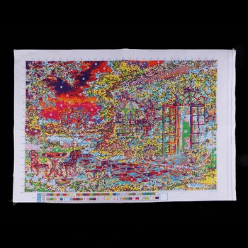 

1 Set High Quality Stamped Cross Stitch Kit Pre-Printed Garden House Pattern DIY Crafts for Childern beginner hand making crafts