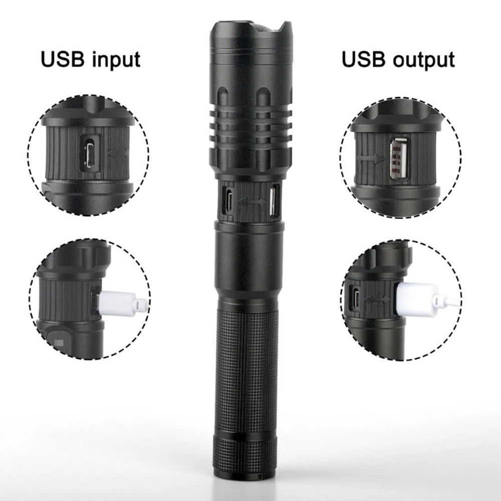 Новый XHP50 супер мощный яркий светодиодный фонарик USB зарядка лампе торш дисплей