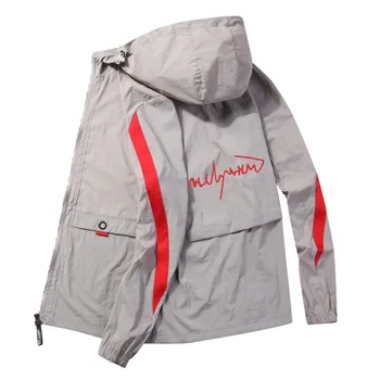 

Men's sunscreen clothing couple models new fashion trend hooded female sunscreen clothing men's light jacket