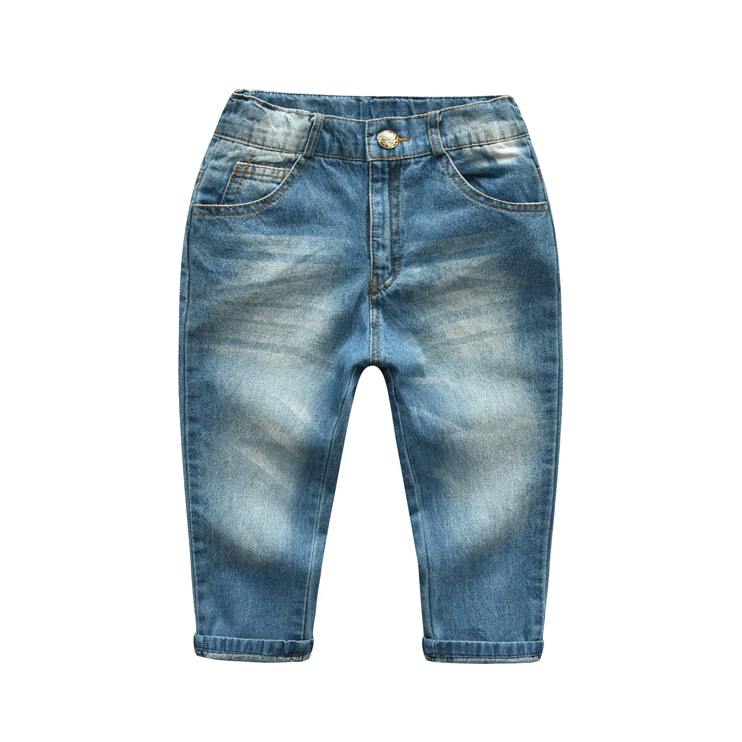 Childrenswear Spring BOY'S Denim Trousers Elasticity Crawler CHILDREN'S Trousers Big Boy