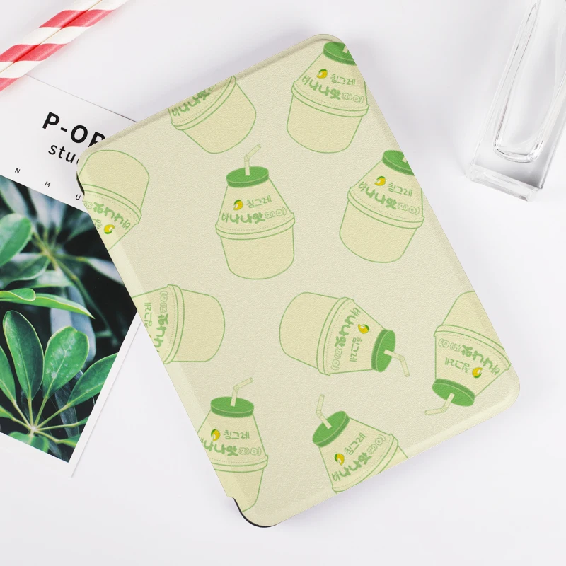 

For Funda Kindle Paperwhite 3 Case Cover PU Leahter+Silicone Back Cover for Amazon Kindle Paperwhite 1/2/3 Smart Magnetic Shell