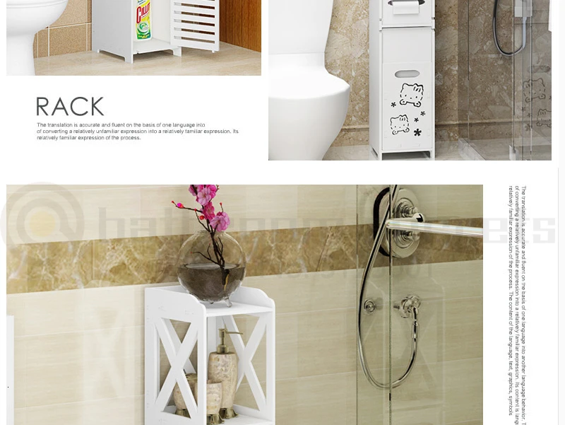 Creative Toilet Toilet Storage Rack Floor Toilet Waterproof Multi-storey Bathroom Storage Rack Hole-free Lockers Bathroom Stuff